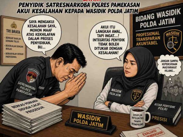 Penyidik Satresnarkoba Polres Pamekasan Akui Kesalahan Kepada Wasidik Polda Jatim