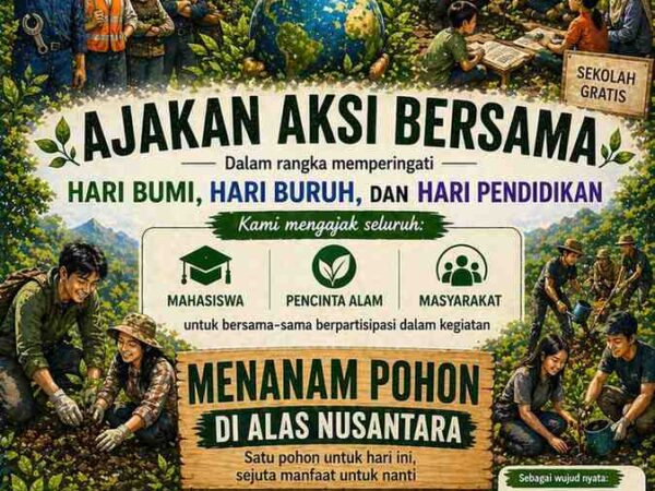 Aksi Kolektif KOPI Serukan 5 Tuntutan Rakyat di Peringatan Hari Bumi, Hari Buruh, dan Hari Pendidikan