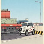 Kecelakaan di KM 1 Suramadu, Truk Serempet hingga Mobil Tergelincir.   